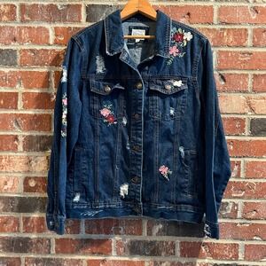 Wax Jeans embroidered denim jacket size‎ M